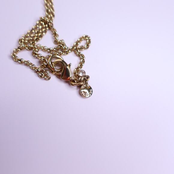 ANN TAYLOR Gemstone Bumblebee Necklace 30" Gold Chain - Picture 2 of 3